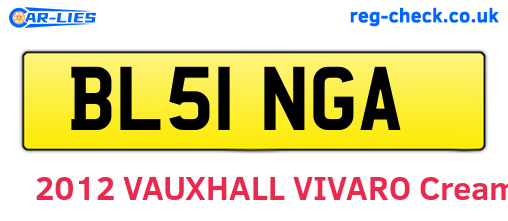 BL51NGA are the vehicle registration plates.