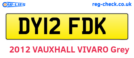 DY12FDK are the vehicle registration plates.