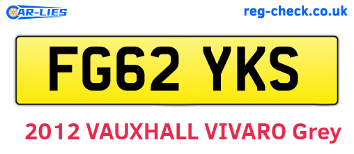 FG62YKS are the vehicle registration plates.