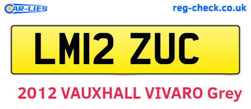LM12ZUC are the vehicle registration plates.