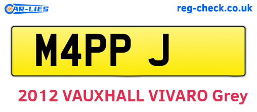 M4PPJ are the vehicle registration plates.