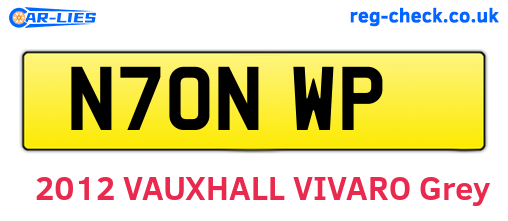 N70NWP are the vehicle registration plates.
