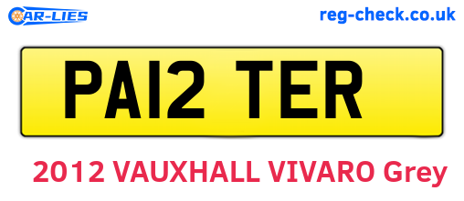 PA12TER are the vehicle registration plates.