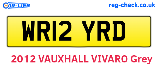 WR12YRD are the vehicle registration plates.