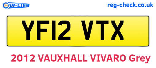 YF12VTX are the vehicle registration plates.