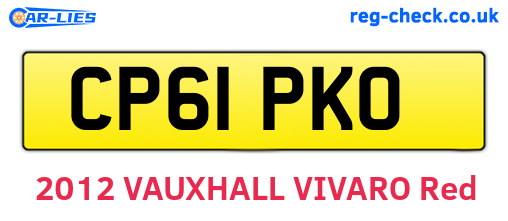 CP61PKO are the vehicle registration plates.