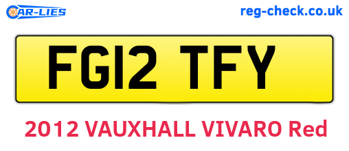 FG12TFY are the vehicle registration plates.
