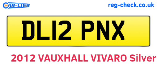 DL12PNX are the vehicle registration plates.