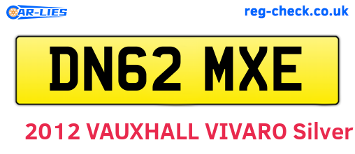DN62MXE are the vehicle registration plates.
