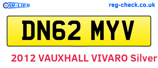 DN62MYV are the vehicle registration plates.