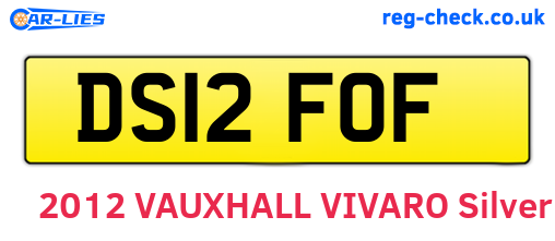 DS12FOF are the vehicle registration plates.