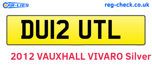 DU12UTL are the vehicle registration plates.