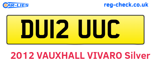DU12UUC are the vehicle registration plates.