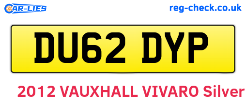 DU62DYP are the vehicle registration plates.