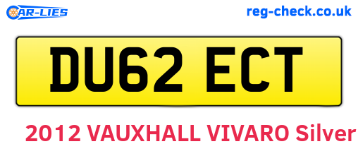 DU62ECT are the vehicle registration plates.