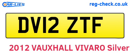 DV12ZTF are the vehicle registration plates.