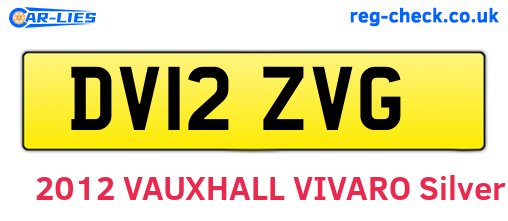 DV12ZVG are the vehicle registration plates.