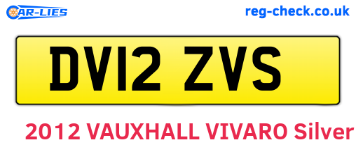 DV12ZVS are the vehicle registration plates.