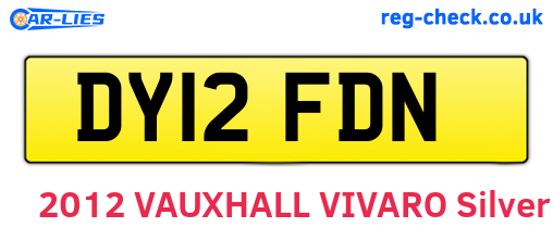 DY12FDN are the vehicle registration plates.
