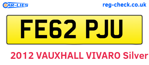 FE62PJU are the vehicle registration plates.