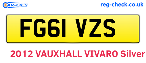 FG61VZS are the vehicle registration plates.