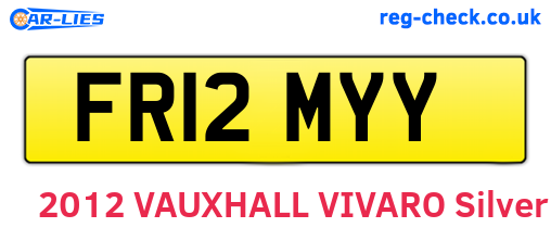 FR12MYY are the vehicle registration plates.