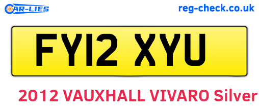 FY12XYU are the vehicle registration plates.