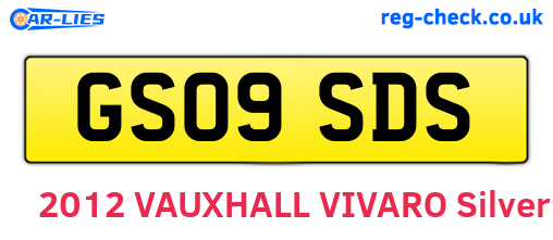 GS09SDS are the vehicle registration plates.