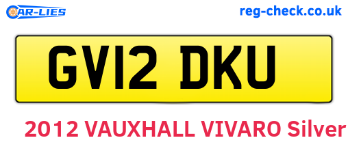 GV12DKU are the vehicle registration plates.