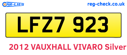 LFZ7923 are the vehicle registration plates.