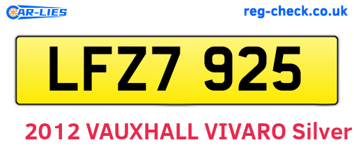 LFZ7925 are the vehicle registration plates.