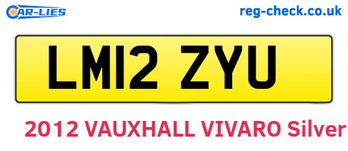 LM12ZYU are the vehicle registration plates.
