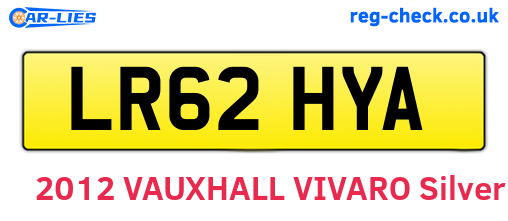 LR62HYA are the vehicle registration plates.