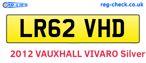 LR62VHD are the vehicle registration plates.