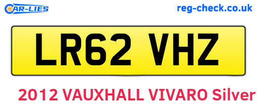 LR62VHZ are the vehicle registration plates.