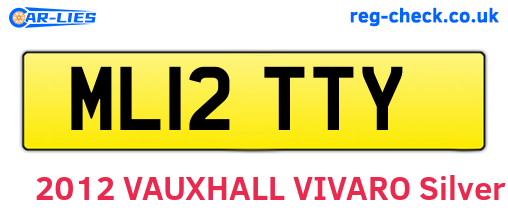 ML12TTY are the vehicle registration plates.