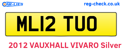 ML12TUO are the vehicle registration plates.