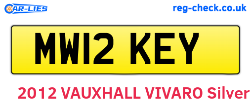MW12KEY are the vehicle registration plates.