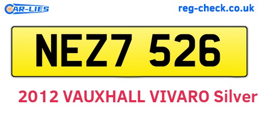 NEZ7526 are the vehicle registration plates.