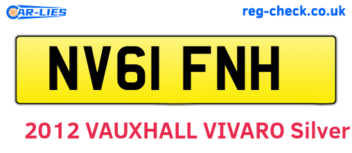 NV61FNH are the vehicle registration plates.