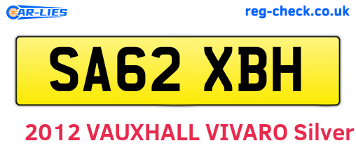 SA62XBH are the vehicle registration plates.