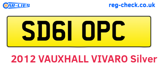 SD61OPC are the vehicle registration plates.