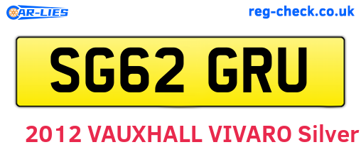 SG62GRU are the vehicle registration plates.