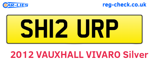 SH12URP are the vehicle registration plates.