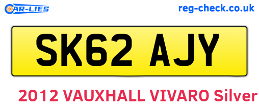 SK62AJY are the vehicle registration plates.