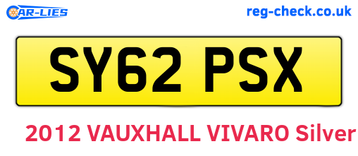 SY62PSX are the vehicle registration plates.