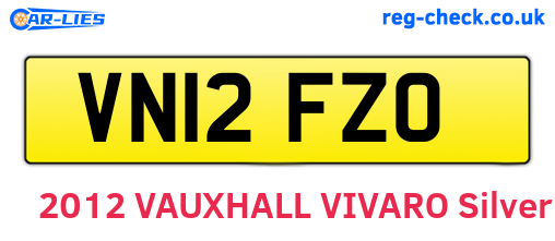 VN12FZO are the vehicle registration plates.