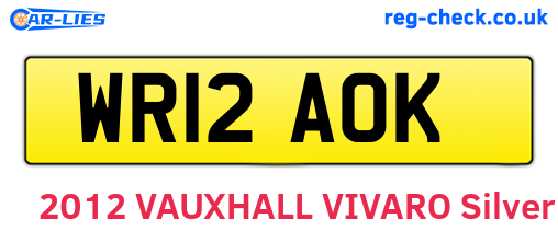 WR12AOK are the vehicle registration plates.