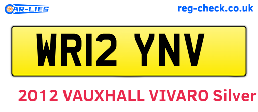 WR12YNV are the vehicle registration plates.