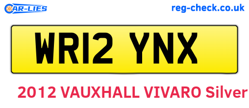 WR12YNX are the vehicle registration plates.